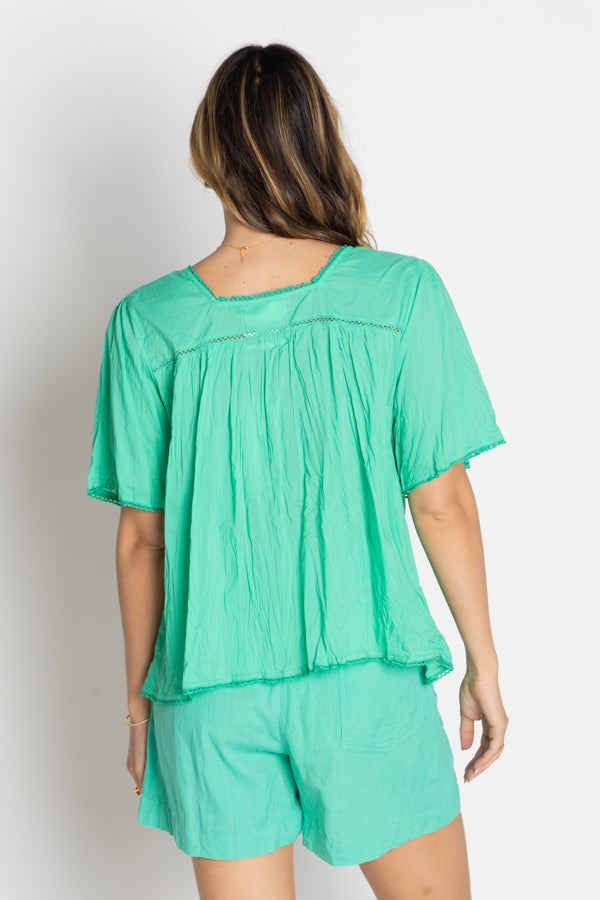 LulaLife Celeste Cropped Top Sea