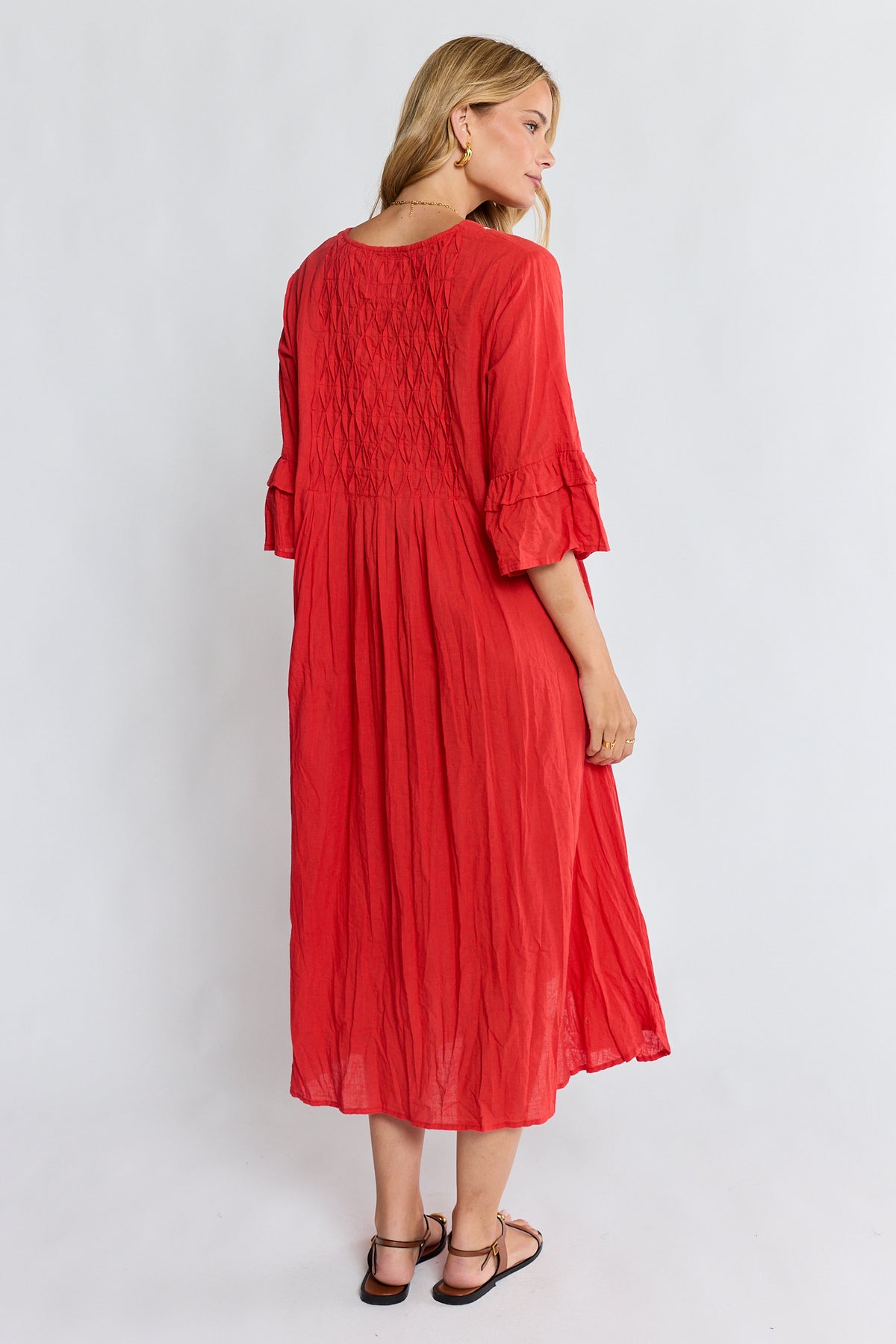 LulaLife Marilyn Midi Red