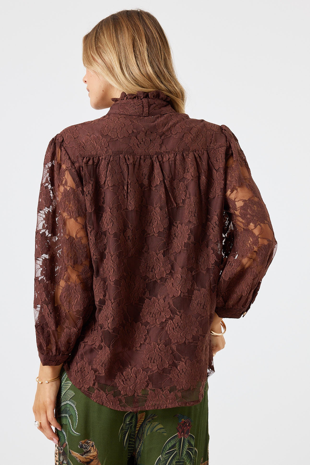 LulaSoul Chandler Lace Shirt Espresso