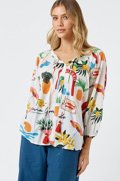 Kabana Ella Buttoned Top