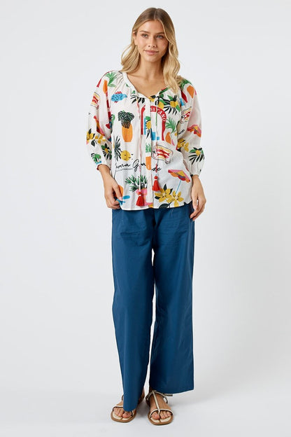 Kabana Ella Buttoned Top