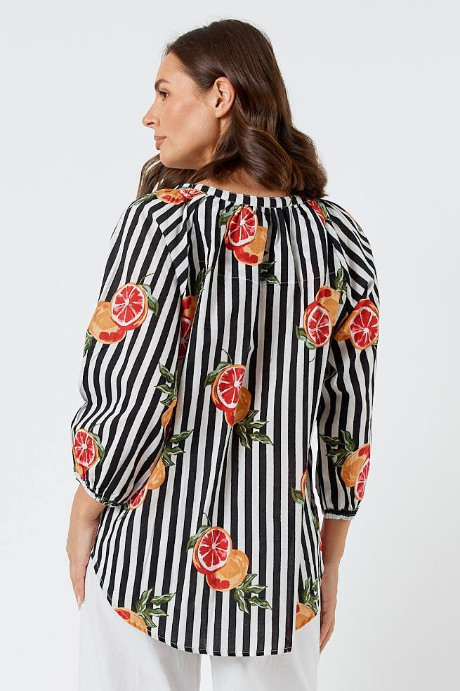 Kabana Inis Buttoned Top Black