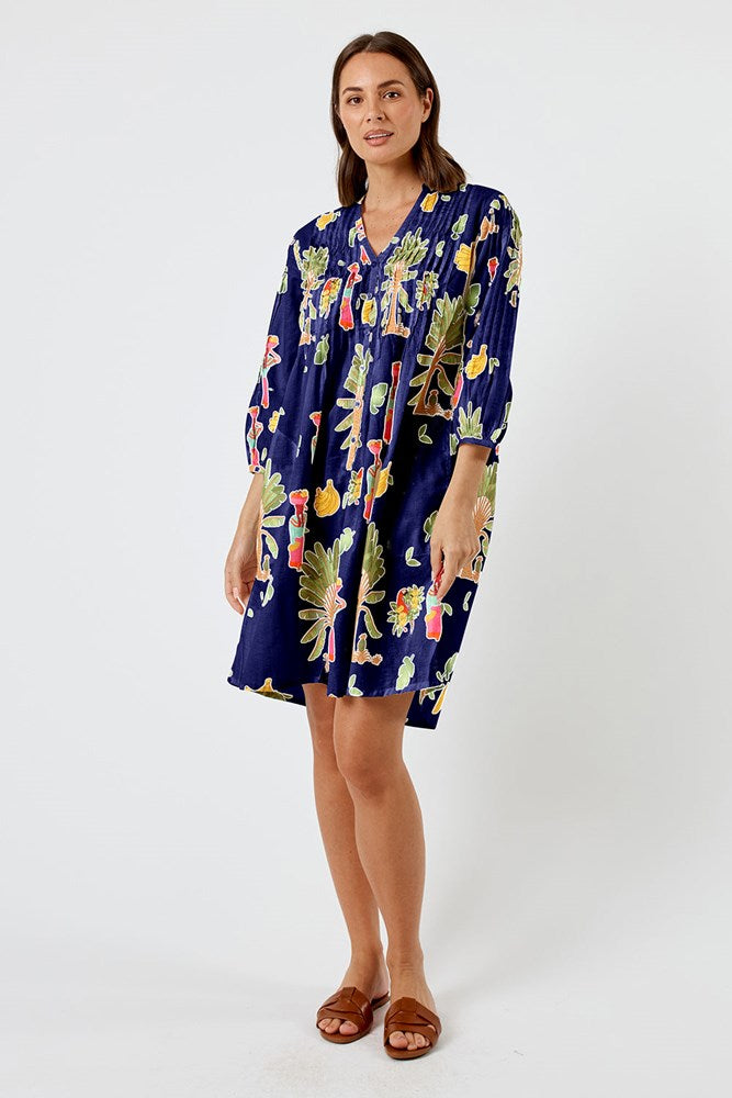 Kabana Sabrina Tuck Dress Navy