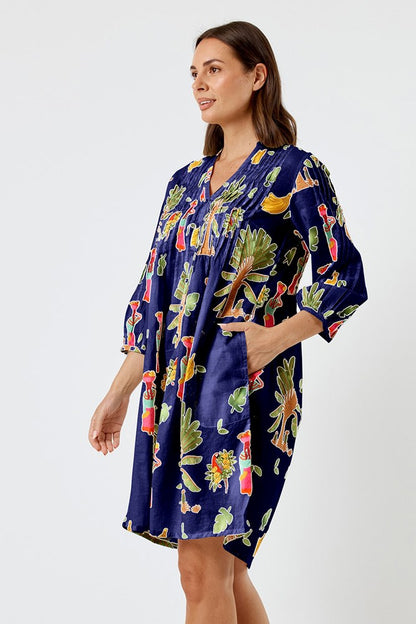Kabana Sabrina Tuck Dress Navy