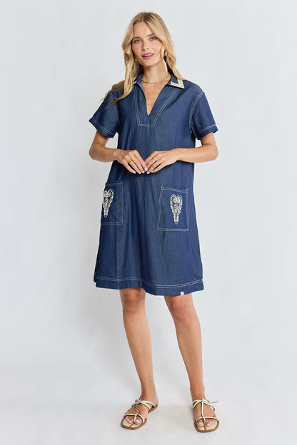 IBSA Tanner Dress Dark Blue