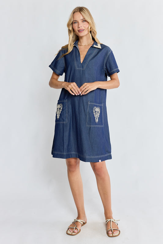 IBSA Tanner Dress Dark Blue