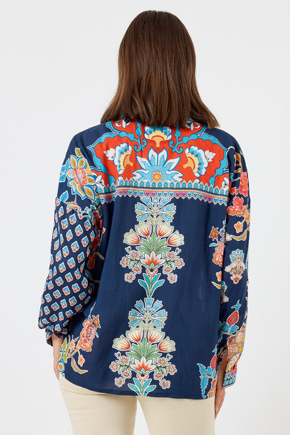 LulaLife Arden Shirt Navy