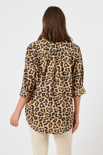 LulaLife Azure Shirt Leopard