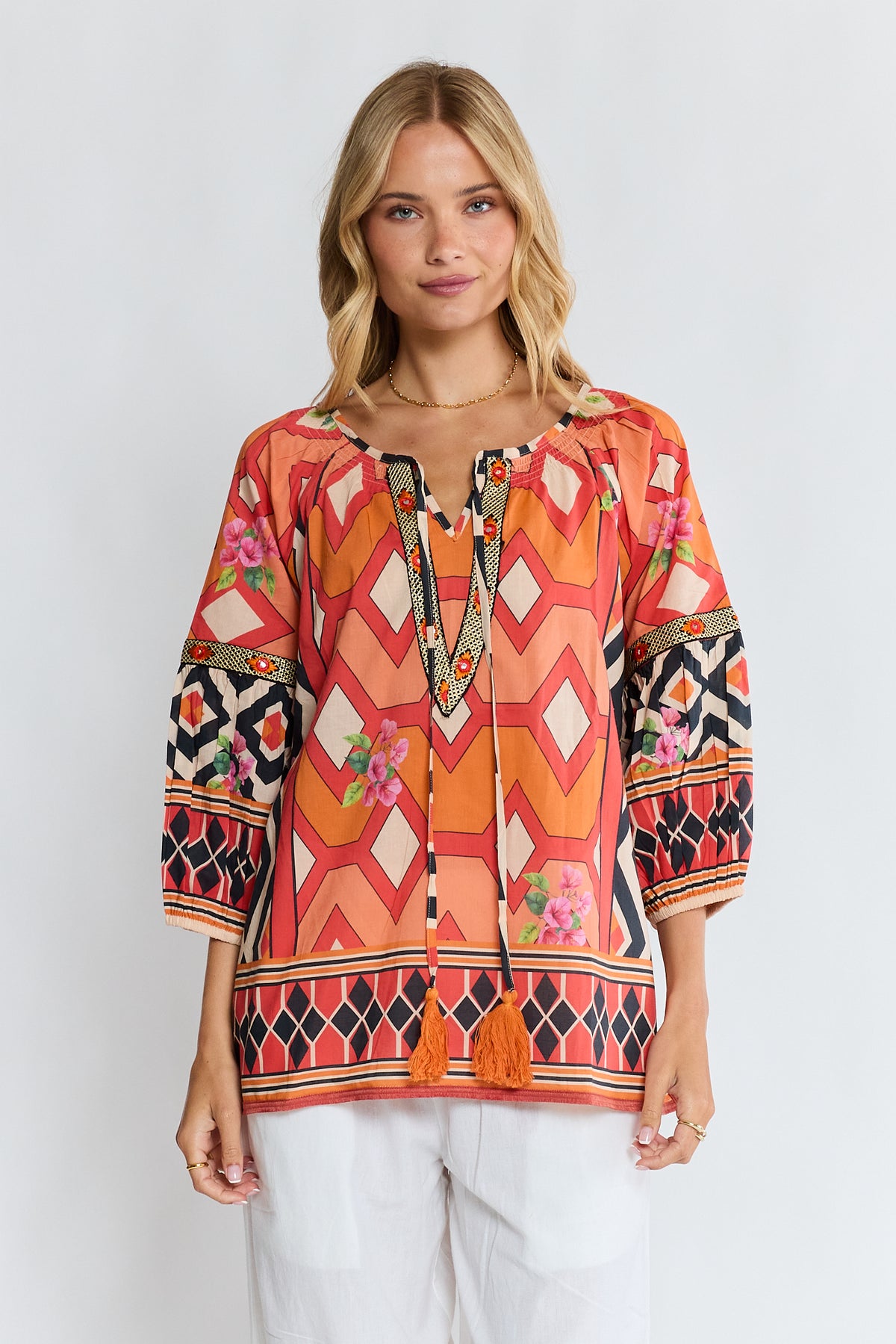 LulaLife Bella Vista Top Tangerine