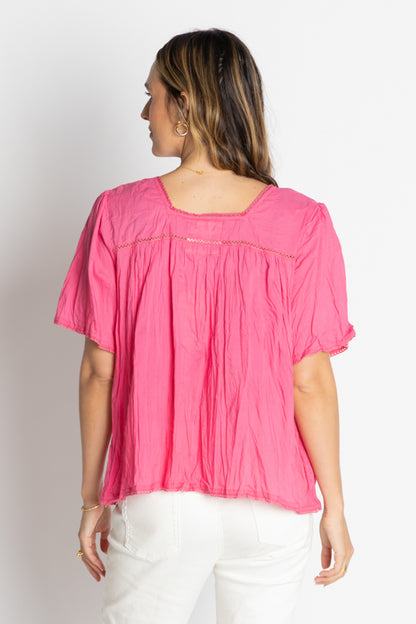 LulaLife Celeste Cropped Top Pink