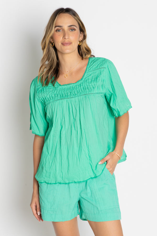 LulaLife Celeste Cropped Top Sea