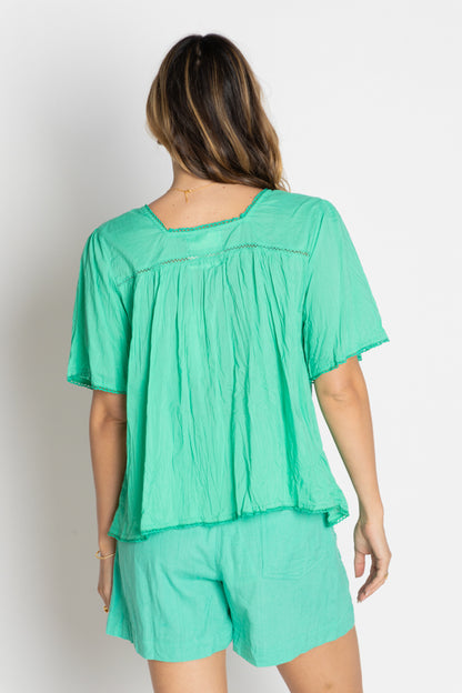 LulaLife Celeste Cropped Top Sea