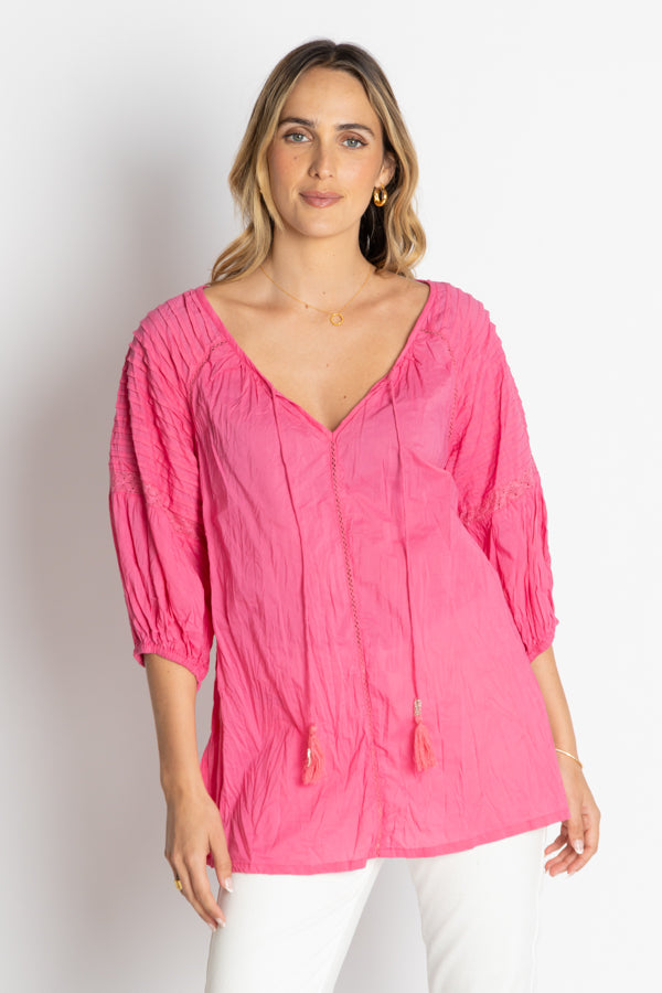 LulaLife Celeste Top Pink