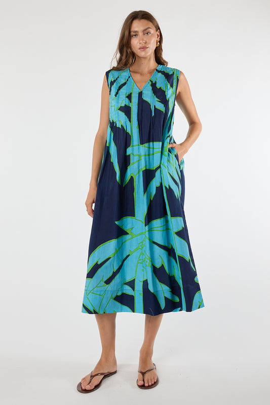 LulaLife Colette S/L Midi Navy
