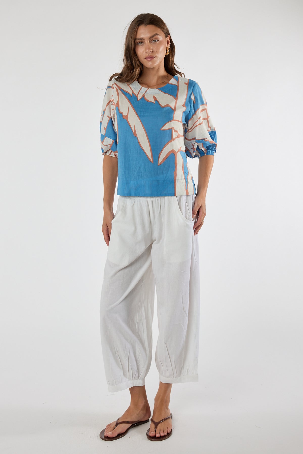 LulaLife Colette Top Sky