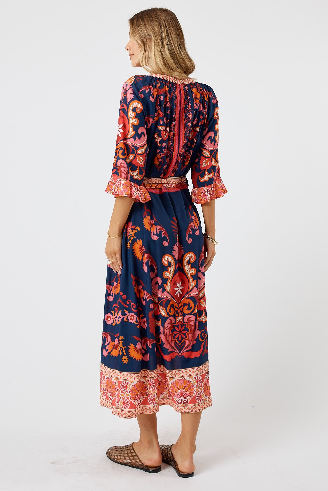 LulaLife Enid Midi Navy