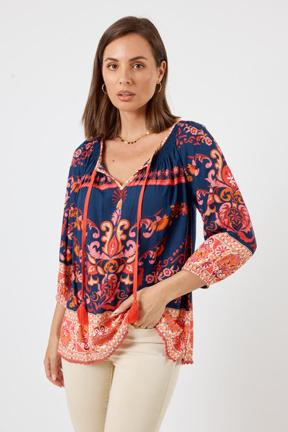 LulaLife Enid Top Navy