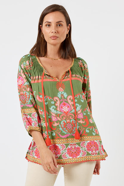 LulaLife Enid Top Olive