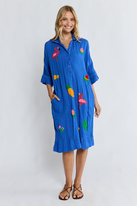 LulaLife Florida Kaftan Azure