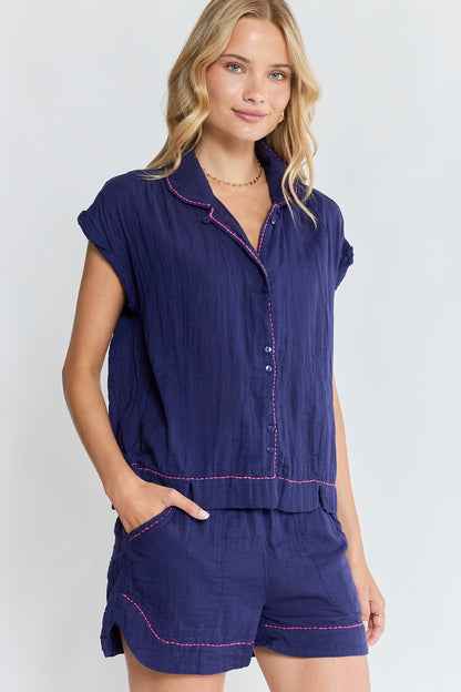 LulaLife Florida Top Navy