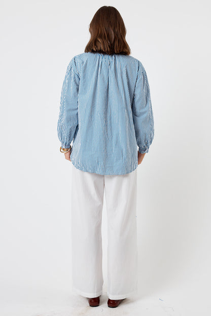 LulaLife Howdy Shirt Navy Stripe