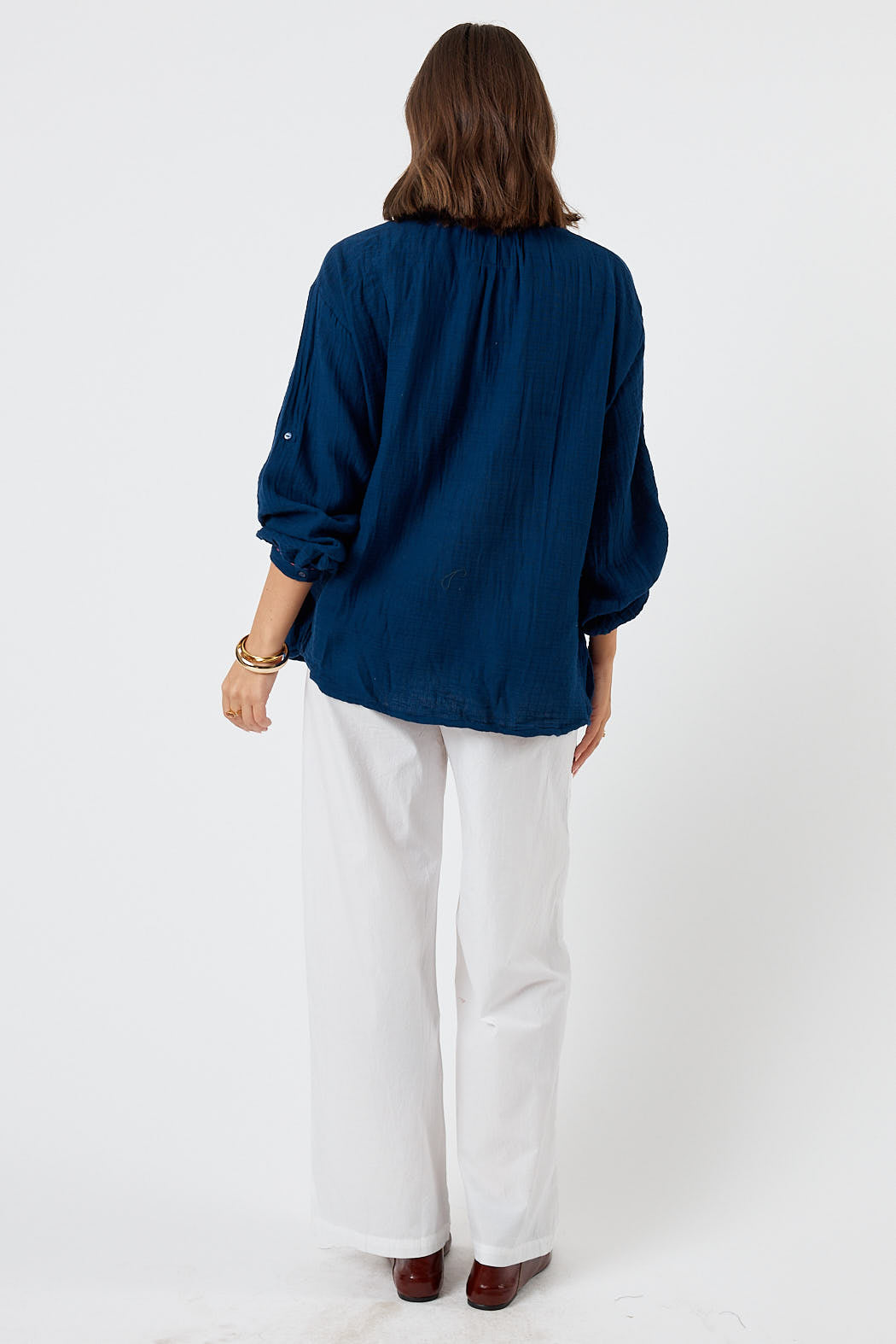 LulaLife Howdy Shirt Navy
