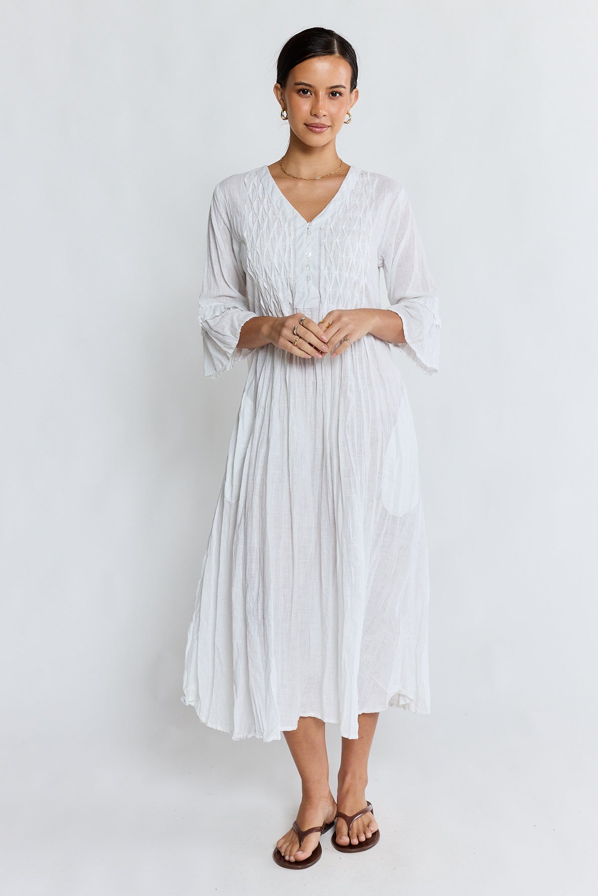 LulaLife Marilyn Midi White