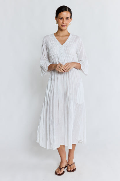 LulaLife Marilyn Midi White