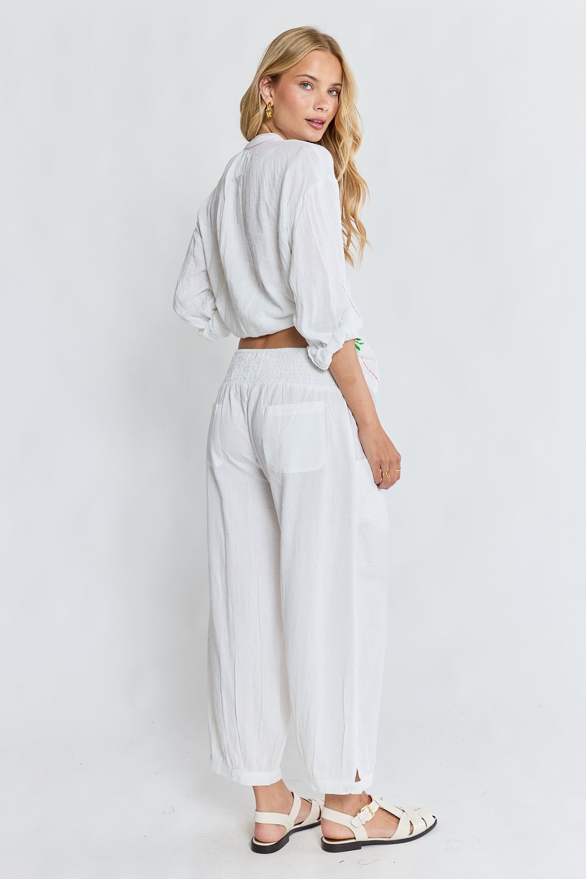 LulaLife Remi Balloon Pant White