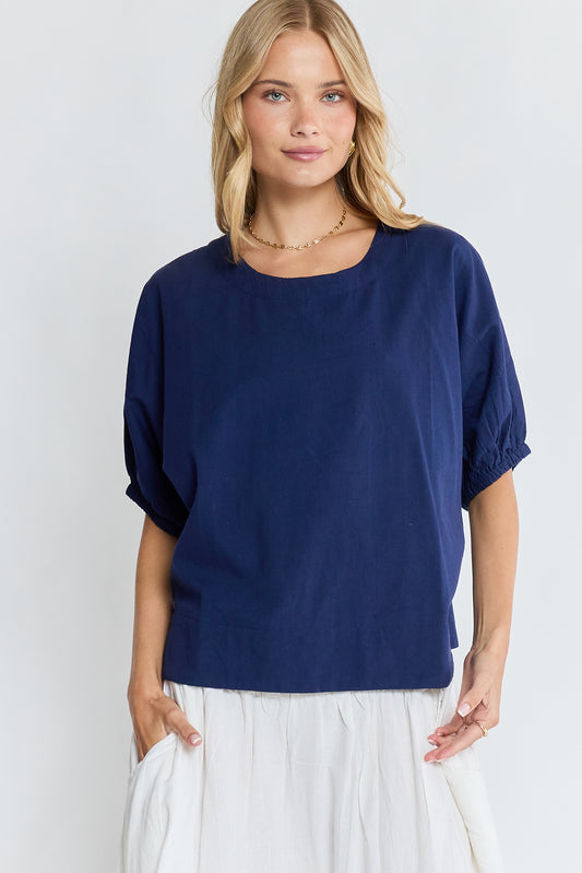 LulaLife Remi Top Navy