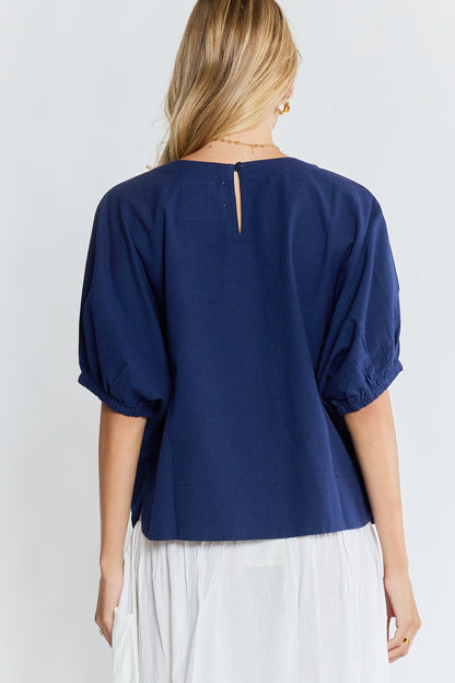 LulaLife Remi Top Navy