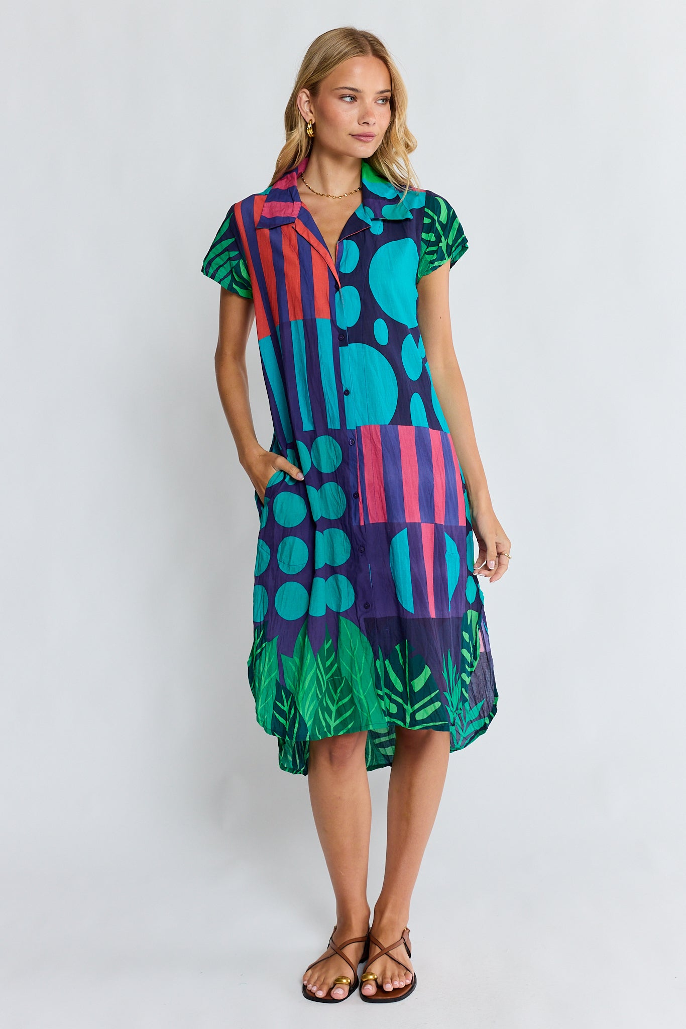 LulaLife Rhea Shirtmaker Navy