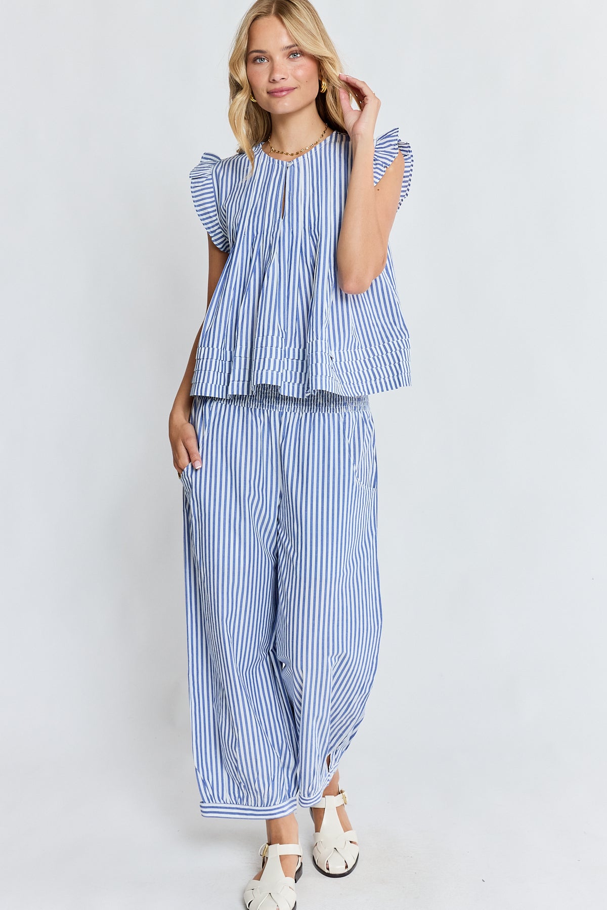 LulaLife Sylvie Balloon Pant Stripe