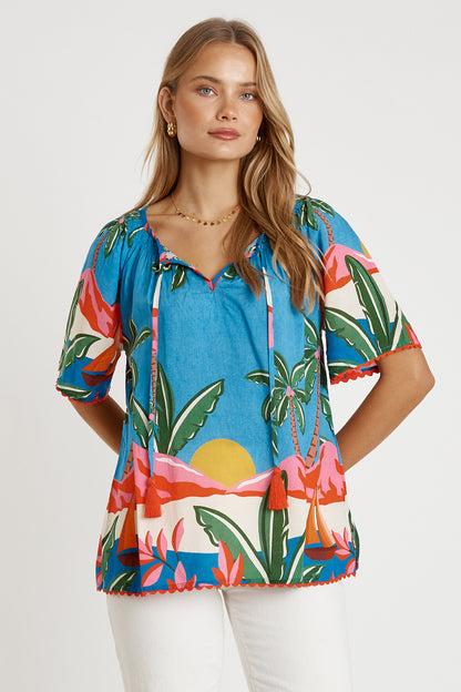LulaLife Pacifica Top Print