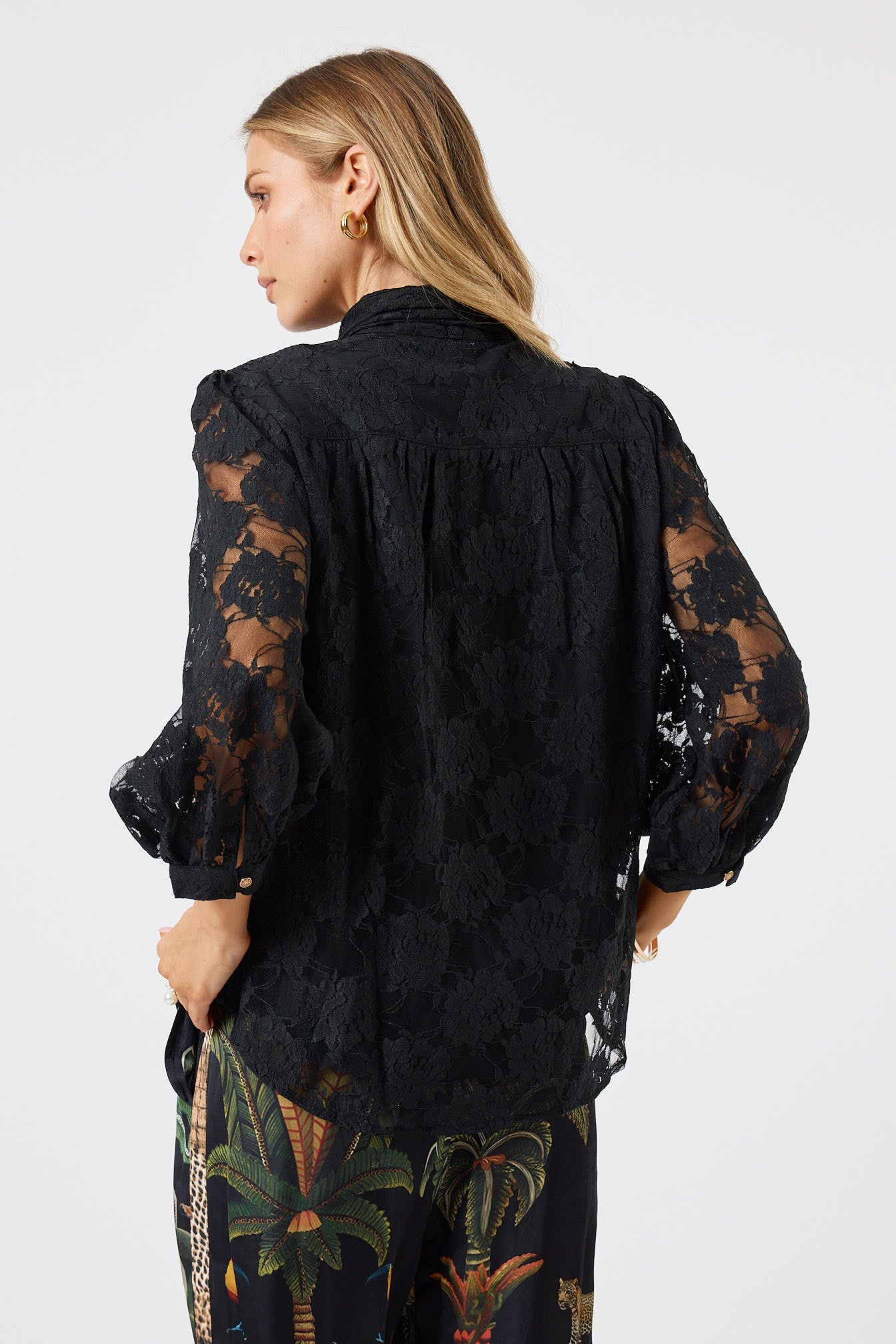 LulaSoul Chandler Lace Shirt Black