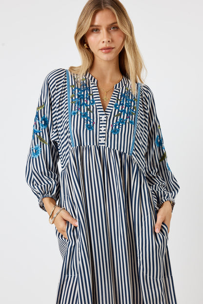 LulaSoul Ontario Midi Navy Stripe