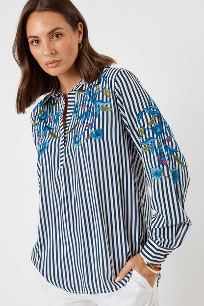 LulaSoul Ontario Shirt Navy Stripe