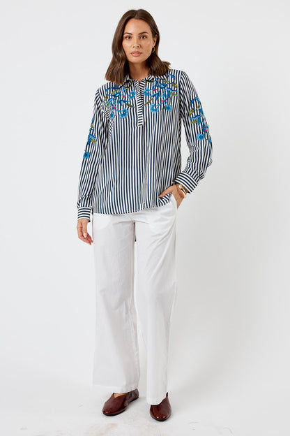 LulaSoul Ontario Shirt Navy Stripe