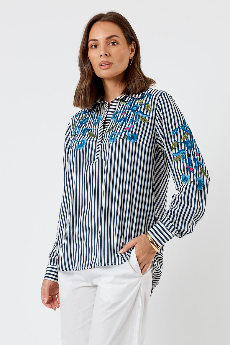 LulaSoul Ontario Shirt Navy Stripe