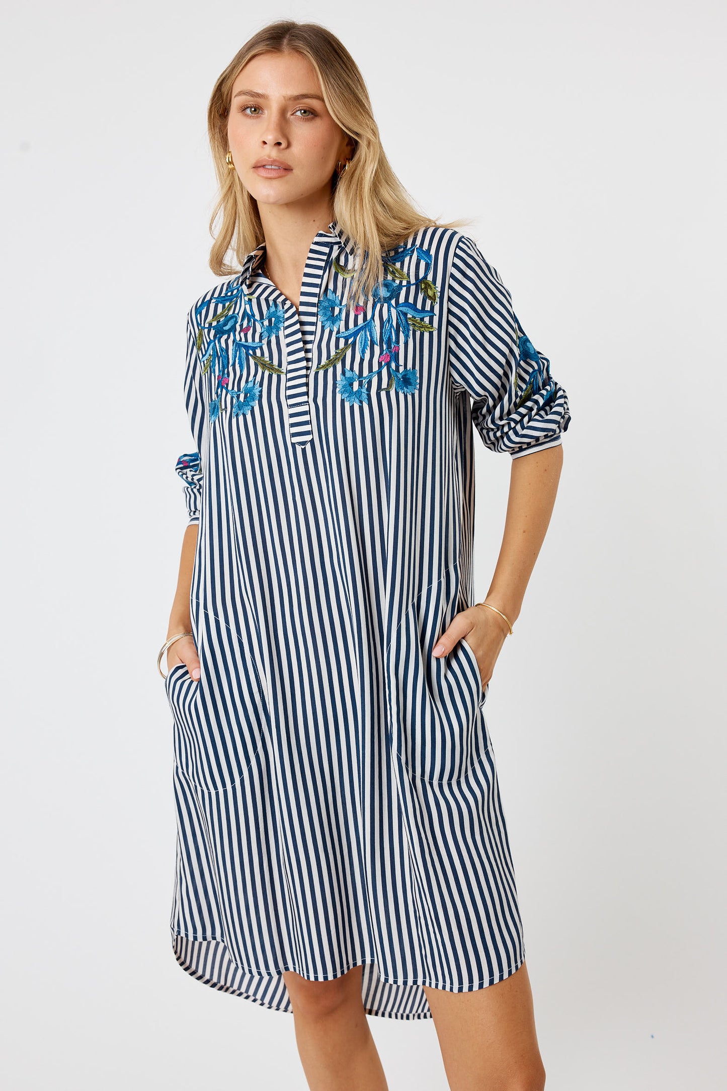 LulaSoul Ontario Shirtmaker Navy Stripe