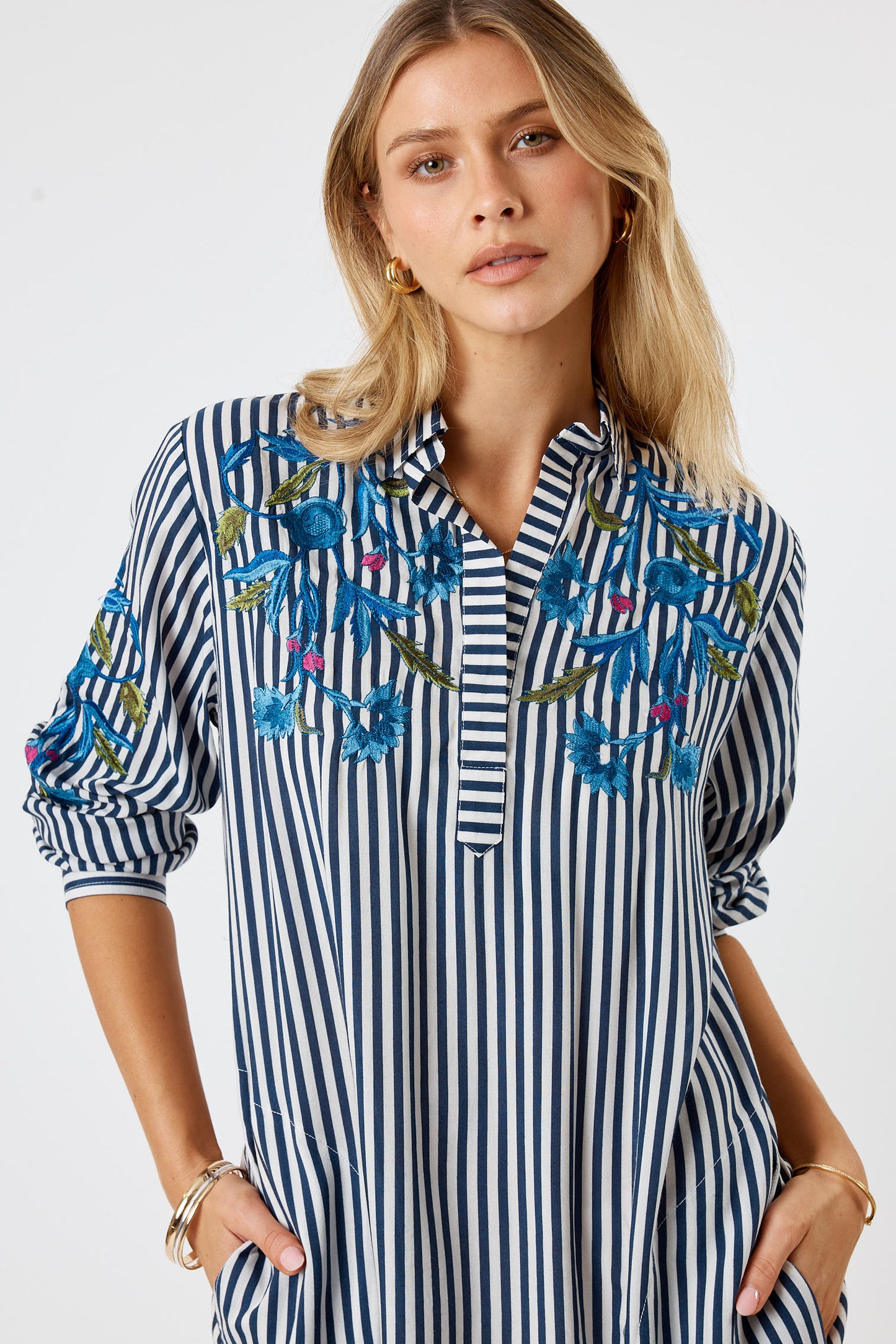 LulaSoul Ontario Shirtmaker Navy Stripe