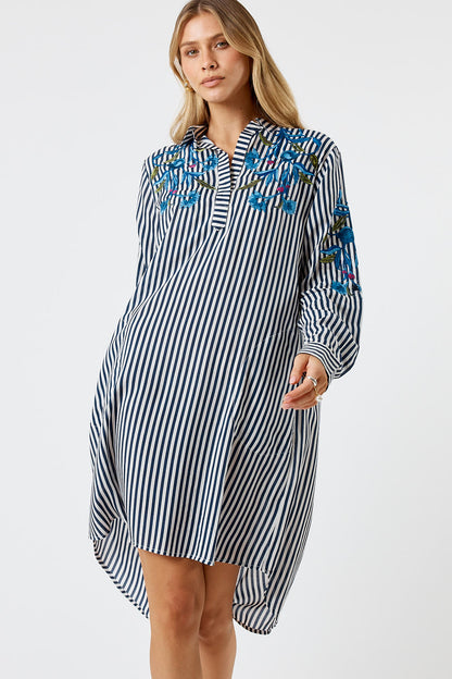 LulaSoul Ontario Shirtmaker Navy Stripe