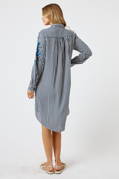 LulaSoul Ontario Shirtmaker Navy Stripe