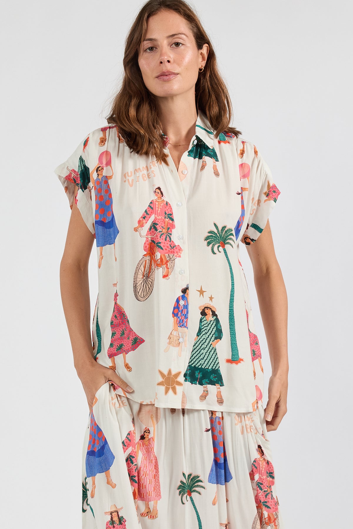 LulaSoul Summer Vibes Top White