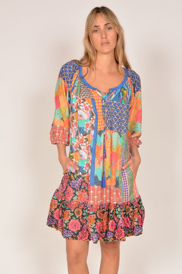 Lilka patchwork outlet trapeze dress